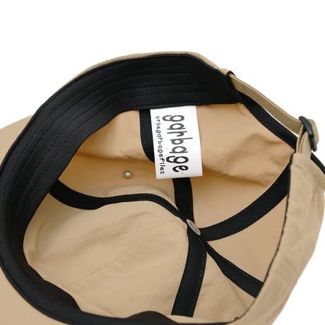 GARBAGE / SOFT BRIM 6 PANEL CAP (MOTTO) / KHAKI (WHITE EMB)