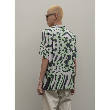 BAL / ACID ANIMAL RAYON SS SHIRT / GREEN