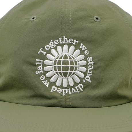 GARBAGE / SOFT BRIM 6 PANEL CAP (MOTTO) / OLIVE (WHITE EMB)
