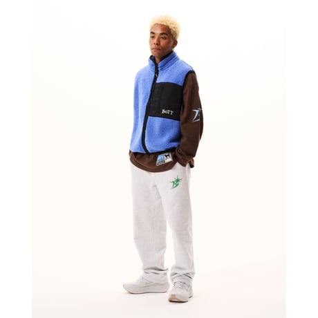 BoTT / FLEECE ZIP UP VEST / SLATE BLUE