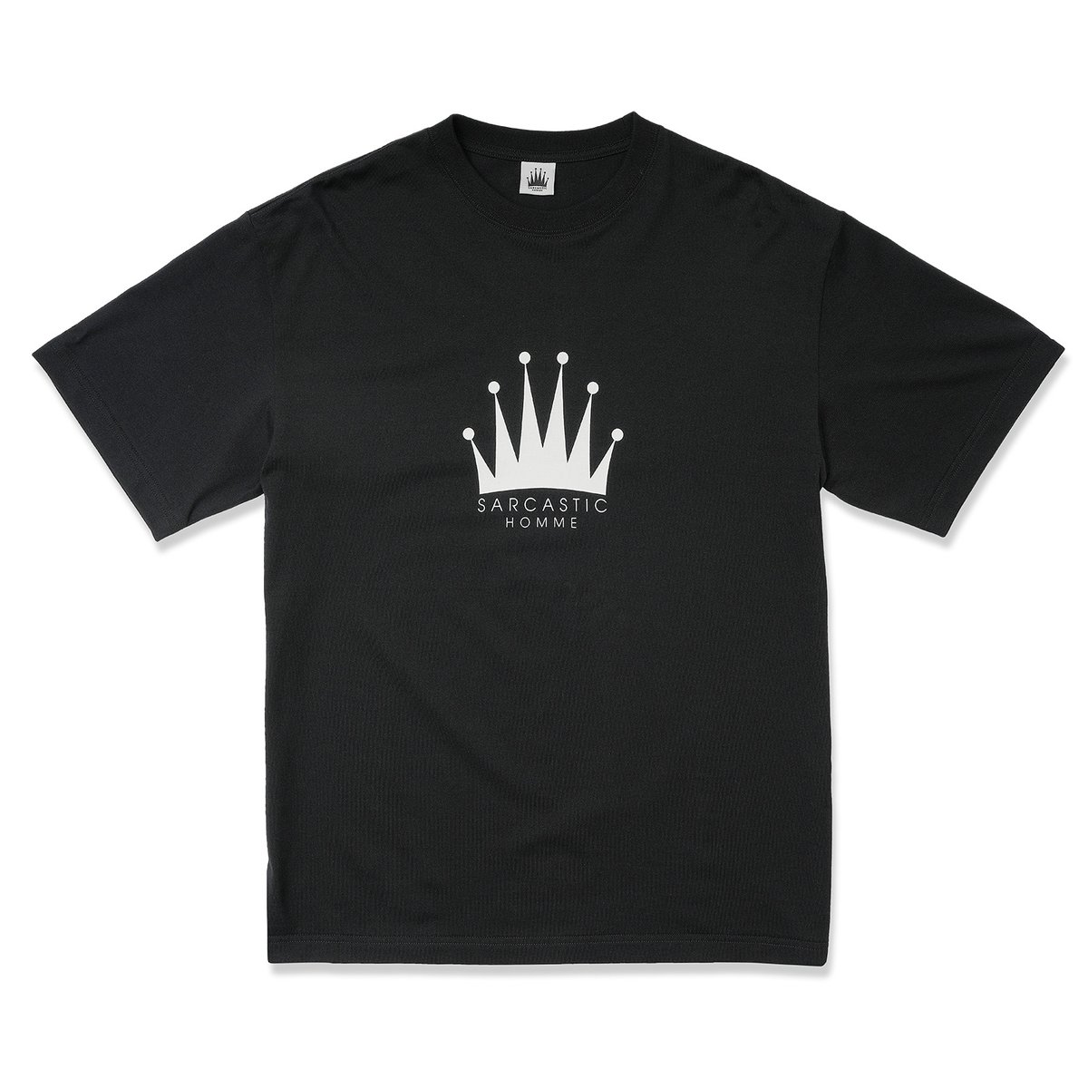 SARCASTIC / HOMME CROWN S/S TEE / BLACK | Sopho