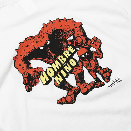HOMBRE NINO / S/S PRINT TEE (DEADKEBAB MONSTERS) / NAVY
