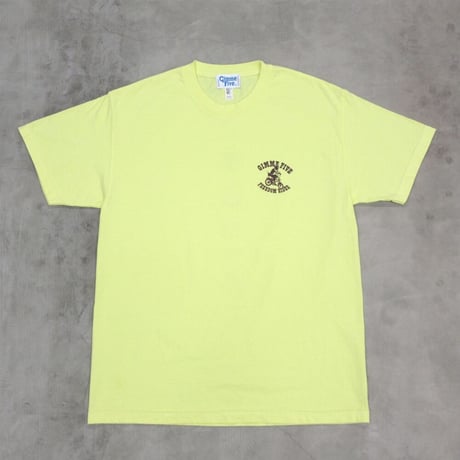 GIMME FIVE / FREEDOM RIDER TEE / LEMON coloured dyed Tee/BURGANDY