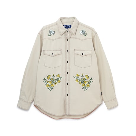 BoTT / FLOWER WESTERN SHIRT / KHAKI