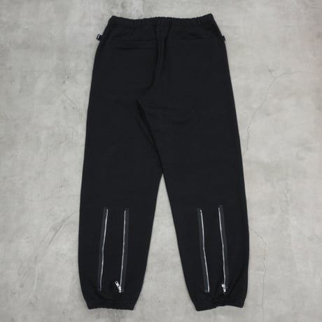MALFUNCTION / ZIP SWEAT PANTS / BLACK