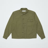 BAL / CREW HERRINGBONE OVER SHIRT / ARMY GREEN