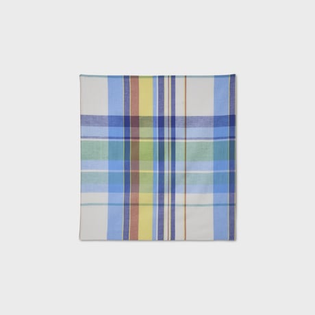 PHIGVEL MAKERS & Co. / MADRAS CHECK HANDKERCHIEF / SAX BLUE