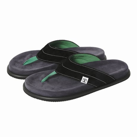 HOMBRE NINO / x DOUBLE FOOT WEAR SUEDE SANDAL / BLACK/GREEN
