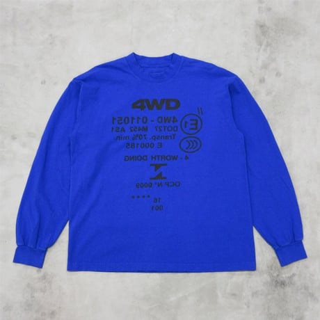 4WD  (4 WORTH DOING) / CAR WINDOW STICKER LS TEE / COBALT BLUE