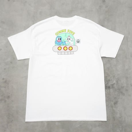 GIMME FIVE x TIM COMIX / SPACE SHIP TEE / WHITE