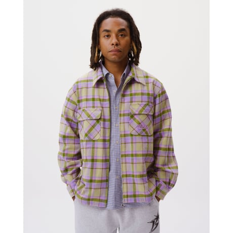 BoTT / ZIP-UP FLANNEL SHIRT / LAVENDER