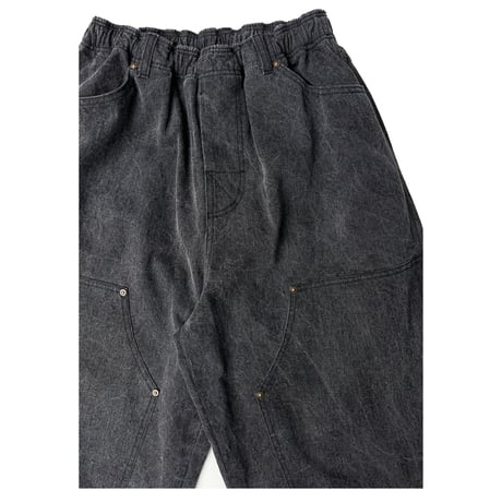 COMFORTABLE REASON / DOUBLE KNEE PIGMENT PANTS / BLACK