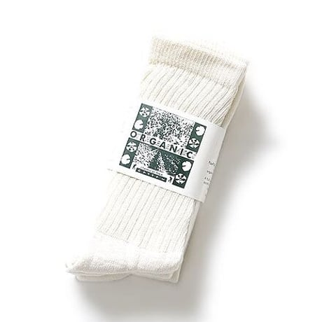 ORGANIC THREADS / 3 PACK ORGANIC REGULAR CREW SOCKS / CREAM