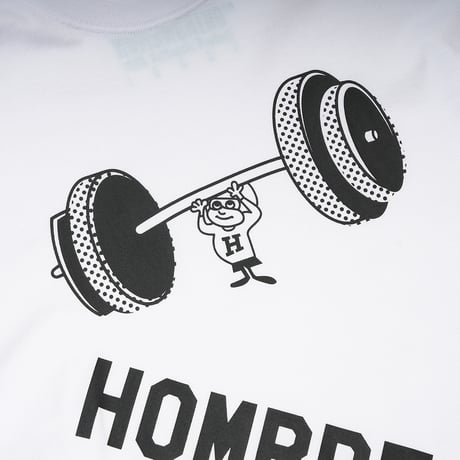 HOMBRE NINO / S/S PRINT TEE (BARBELL KUN) / WHITE