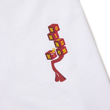 HOMBRE NINO / S/S PRINT TEE (BLOCKHEADS) / WHITE