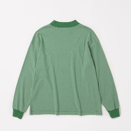 tone / RIB BORDER MOCK NECK L/S T SHIRT / GREEN