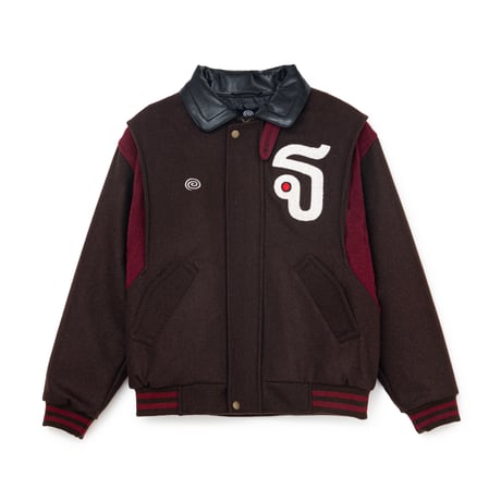 SOL soonerorlater / VARSITY JACKET / BROWN