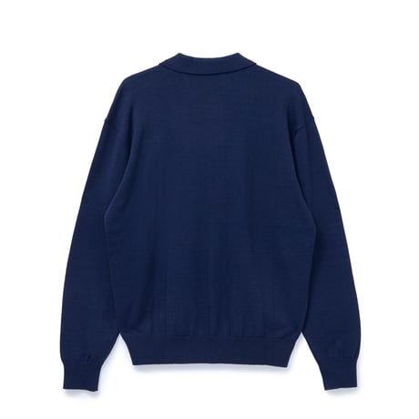 BoTT / BUTTON DOWN KNIT POLO / NAVY