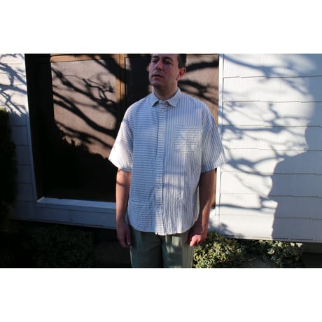 NOROLL / NORMAL SHIRT STRIPE S/S / BROWN