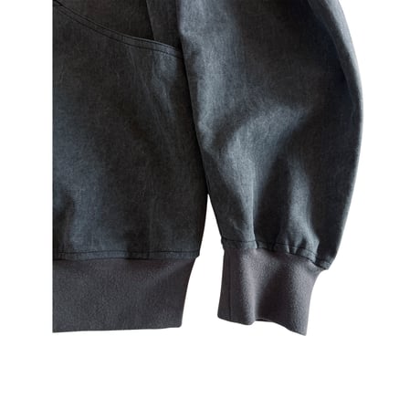 COMFORTABLE REASON / PIGMENT COATING HOODED JACKET / BLACK