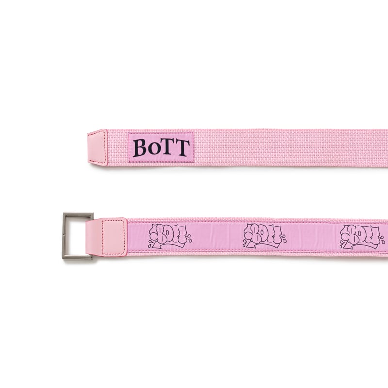 小物 BOTT python printed leather belt pink BoTT Python Printed