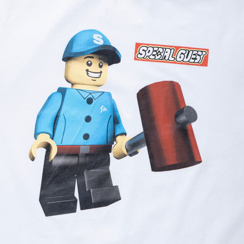 ICE & TECHNO x SPECIAL GUEST K.K アメフトT SPECIAL GUEST K.K. / BLOCK FIGURE TEE / WHITE |