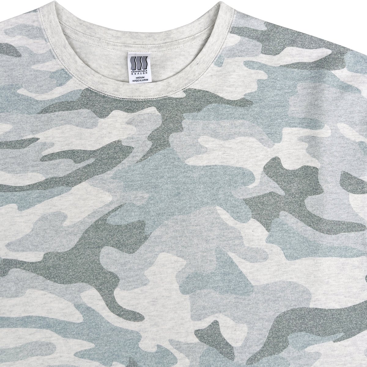 トップス comfortable reason CAMO TEE MINT COMFORTABLE REASON / PIGMENT DYED MELT CAMO TEE