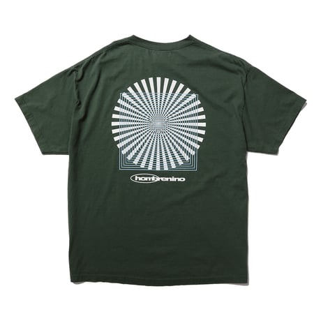 HOMBRE NINO / VINTAGE WASH S/S PRINT TEE / F GREEN