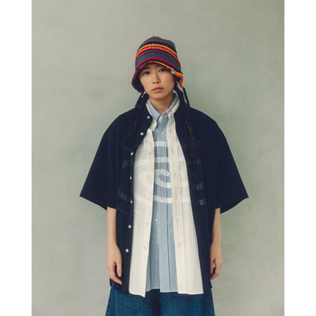 SOL soonerorlater / HAND-KNITTED BORDER HAT / MULTI
