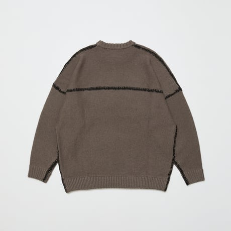 BAL / STITCHED DROP SHOULDER SWEATER / COCOA