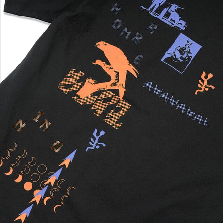 HOMBRE NINO / S/S PRINT TEE (CREATURE) / BLACK