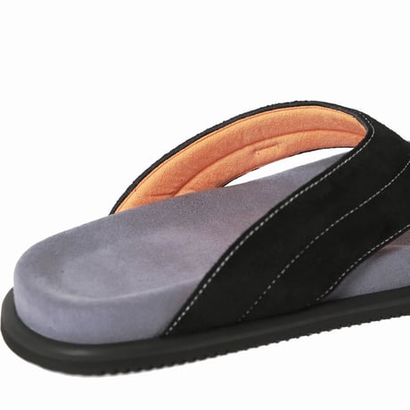 HOMBRE NINO / x DOUBLE FOOT WEAR SUEDE SANDAL / BLACK/GREEN