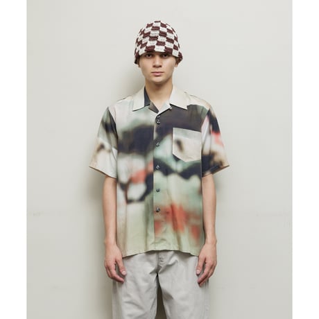 BAL / BLUR PATTERN LYOCELL SS SHIRT / BLUR