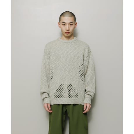 BAL / VENTILATION CREWNECK SWEATER / IVORY