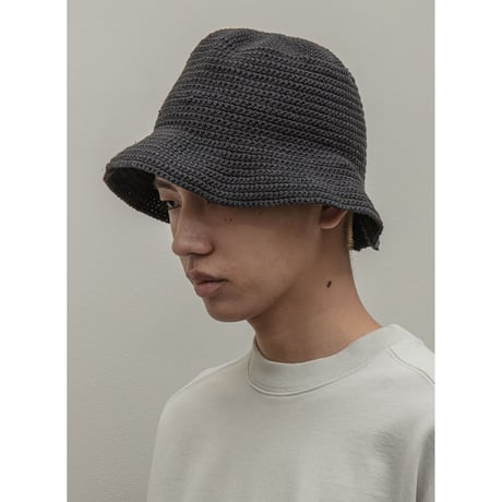BAL / HAND KNIT BUCKET HAT / BLACK