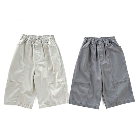 COMFORTABLE REASON / DENIM BUGGY SHORTS / SNOW