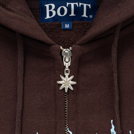 BoTT / BANG! LOGO ZIP HOODIE / BROWN