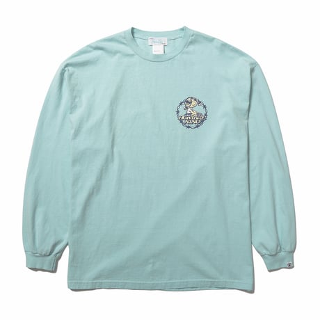 HOMBRE NINO / VINTAGE WASH L/S PRINT TEE / MINT