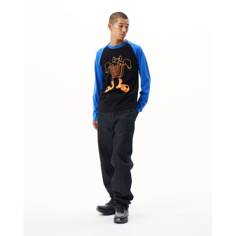 BoTT / BIG BOOTS RAGLAN L/S TEE / BLACK
