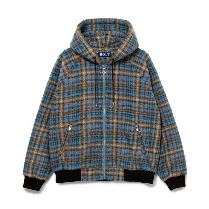 BoTT / FLEECE ZIP HOODIE / SLATE BLUE | Sophomore