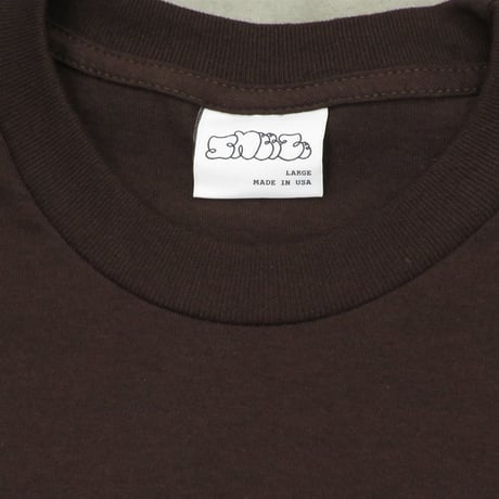 SNEEZE MAGAZINE / SNEEZE LOGO TEE / CHOCOLATE w/DEEP RED LOGO