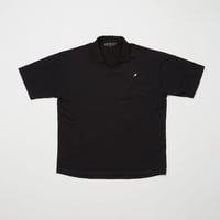 BAL / RECYCLE POLYESTER ZIP POCKET POLO SHIRT / BLACK