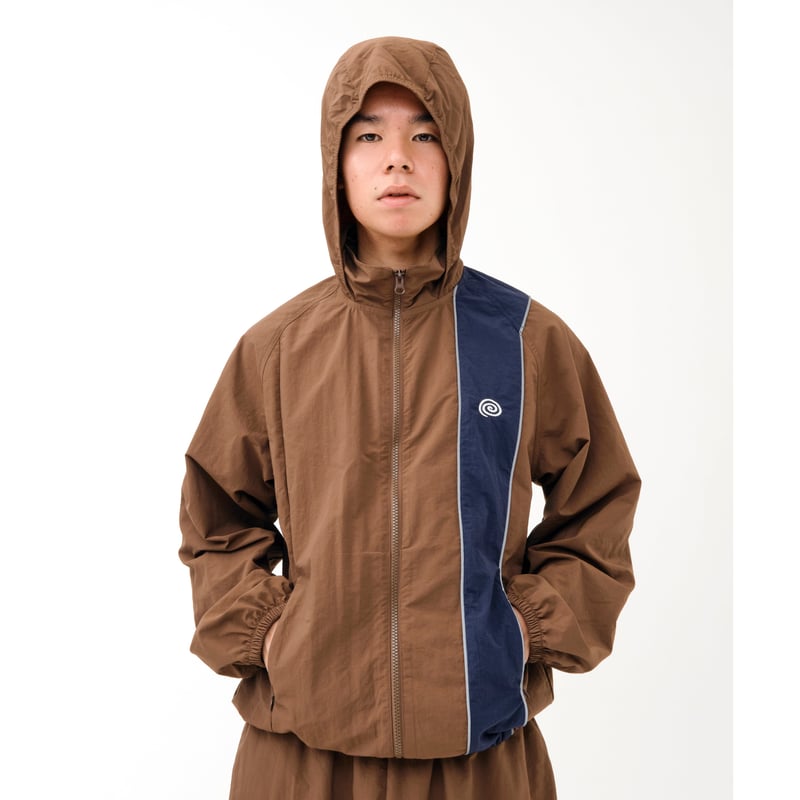 SOL soonerorlater / NYLON TRACK JACKET / BROWN