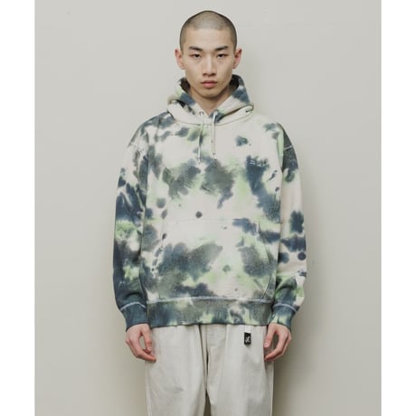 BAL / LOGO TIE DYE HOODIE / GREEN