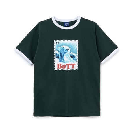 BoTT / BEAR STAMP RINGER TEE / DARK GREEN