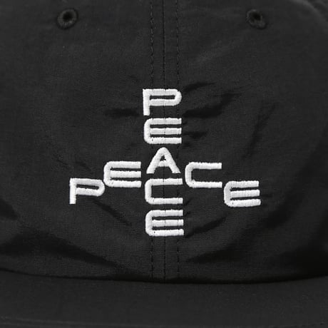 GARBAGE / SOFT BRIM 6 PANEL CAP (PEACE) / BLACK (WHITE EMB)