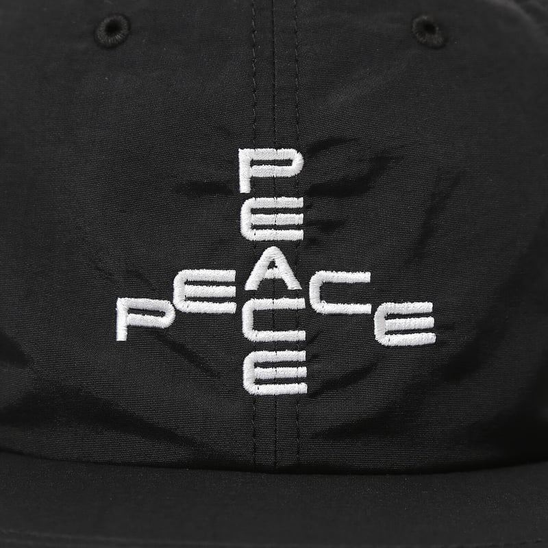 GARBAGE / SOFT BRIM 6 PANEL CAP (PEACE) / BLACK