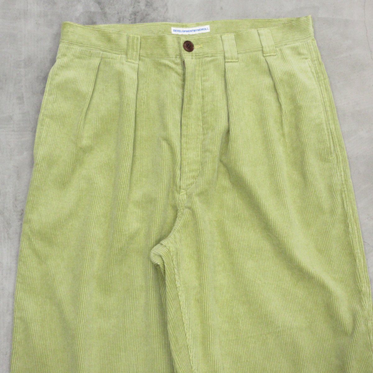 NOROLL / THICK WALK CORDS PANTS / LIME GREEN |