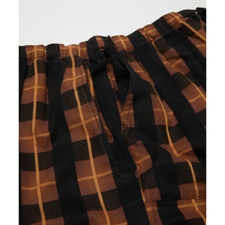 BAL / PLAID WIDE MOUNTAIN PANT / BROWN