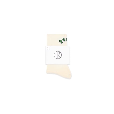 POLAR SKATE CO. / LARGE RIB SOCKS COLLEGE / CLOUD WHITE